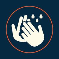 Wash hand trendy icon fit abstract beautiful illustration colorful artwork design vector