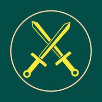 Sword trendy icon able abstract beautiful illustration colorful artwork design vector