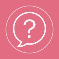 Question Mark trendy icon crafty abstract illustration colorful artwork beautiful design vector