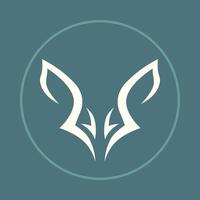 Fox head trendy icon expert abstract beautiful illustration colorful artwork design vector