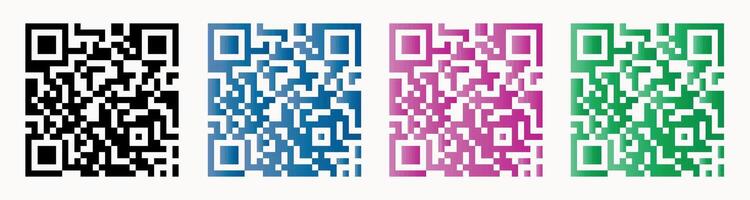illustration of QR code icon. vector