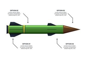 Military concept for infographic with 4 steps, options, parts or processes. Army boots marks vector