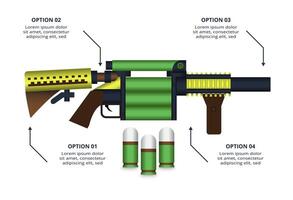 Military concept for infographic with 4 steps, options, parts or processes. Army boots marks vector