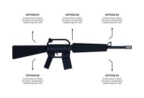 Military concept for infographic with 5 steps, options, parts or processes. Army boots marks vector