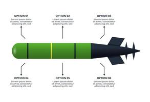 Military concept for infographic with 6 steps, options, parts or processes. Army boots marks vector