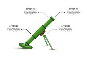 Military concept for infographic with 4 steps, options, parts or processes. Army boots marks vector