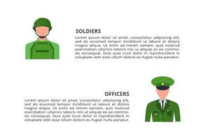 Military concept for infographic with 2 steps, options, parts or processes. Army boots marks vector