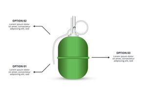 Military concept for infographic with 3 steps, options, parts or processes. Army boots marks vector
