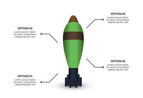 Military concept for infographic with 4 steps, options, parts or processes. Army boots marks vector