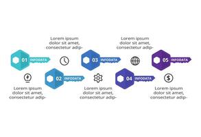 Key with 5 elements, infographic template for web, business, presentations, illustration. Business data visualization. vector