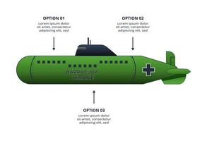 Military concept for infographic with 3 steps, options, parts or processes. Army boots marks vector