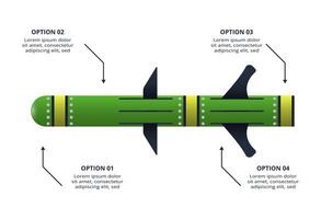 Military concept for infographic with 4 steps, options, parts or processes. Army boots marks vector