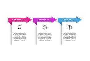 Creative concept for infographic with 3 steps, options, parts or processes. Business data visualization. vector