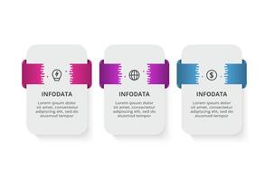 Creative concept for infographic with 3 steps, options, parts or processes. Business data visualization. vector