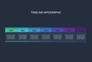 Creative dark infographic with 7 elements template for web on a black background, business, presentation. vector