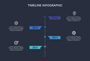 Creative dark infographic with 4 elements template for web on a black background, business, presentation. vector