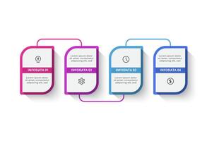 Creative concept for infographic with 4 steps, options, parts or processes. Business data visualization. vector