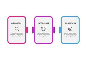 Creative concept for infographic with 3 steps, options, parts or processes. Business data visualization. vector