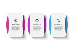 Creative concept for infographic with 3 steps, options, parts or processes. Business data visualization. vector