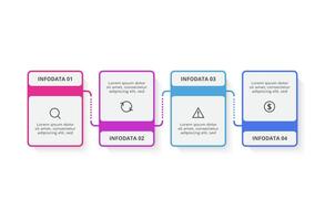 Creative concept for infographic with 4 steps, options, parts or processes. Business data visualization. vector