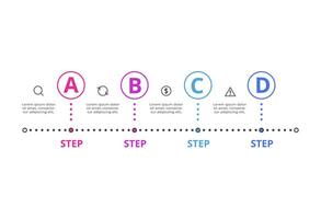 Creative concept for infographic with 4 steps, options, parts or processes. Business data visualization. vector