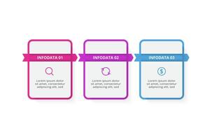 Rectangles infographic with 3 steps, options, parts or processes. Business data visualization. vector