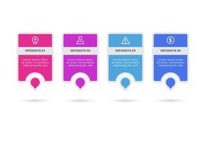 Creative concept for infographic with 4 steps, options, parts or processes. Business data visualization. vector