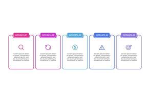 Creative concept for infographic with 5 steps, options, parts or processes. Business data visualization. vector