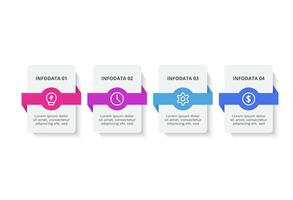 Creative concept for infographic with 4 steps, options, parts or processes. Business data visualization. vector