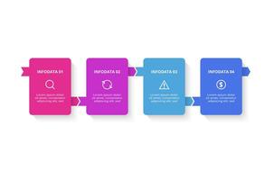 Rectangles infographic with 4 steps, options, parts or processes. Business data visualization. vector