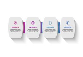 Creative concept for infographic with 4 steps, options, parts or processes. Business data visualization. vector