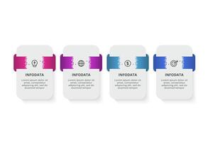 Creative concept for infographic with 4 steps, options, parts or processes. Business data visualization. vector