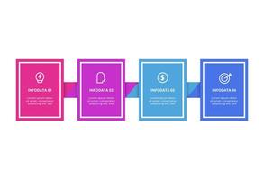 Creative concept for infographic with 4 steps, options, parts or processes. Business data visualization. vector