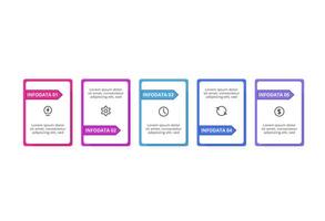 Creative concept for infographic with 5 steps, options, parts or processes. Business data visualization. vector