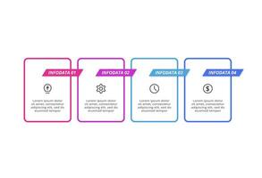 Creative concept for infographic with 4 steps, options, parts or processes. Business data visualization. vector