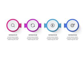 Creative concept for infographic with 4 steps, options, parts or processes. Business data visualization. vector
