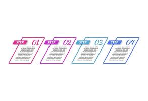 Creative concept for infographic with 4 steps, options, parts or processes. Business data visualization. vector