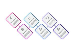 Creative concept for infographic with 6 steps, options, parts or processes. Business data visualization. vector
