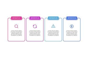 Creative concept for infographic with 4 steps, options, parts or processes. Business data visualization. vector