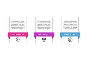 Creative concept for infographic with 3 steps, options, parts or processes. Business data visualization. vector