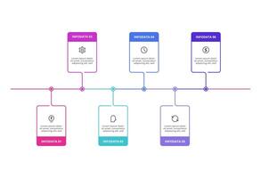 Rectangles infographic with 6 steps, options, parts or processes. Business data visualization. vector