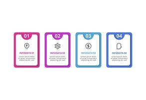 Creative concept for infographic with 4 steps, options, parts or processes. Business data visualization. vector