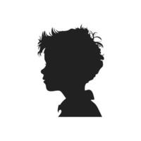 Silhouette Profile of a Child. icon design. vector