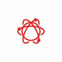 abstract atomic logo with circle shape vector