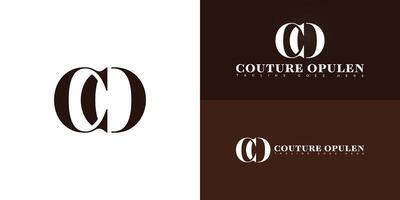 Abstract initial letter CO or OC in brown color isolated on multiple background colors. The logo is suitable for hair extension brand logo design inspiration templates. vector