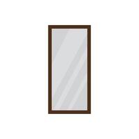 Reflective wall mirror displayed against a plain white background in a modern setting vector