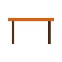 Simple wooden table with a natural finish placed on a white background in a minimalistic style vector