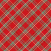 Tartan plaid pattern in red. Print fabric texture seamless. Check background. vector