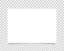 paper format A4 size with realistic shadow. White blank page isolated on background. Mock up template. vector