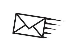 Mail icon sign. Letter envelope symbol. Message send to address illustration. vector